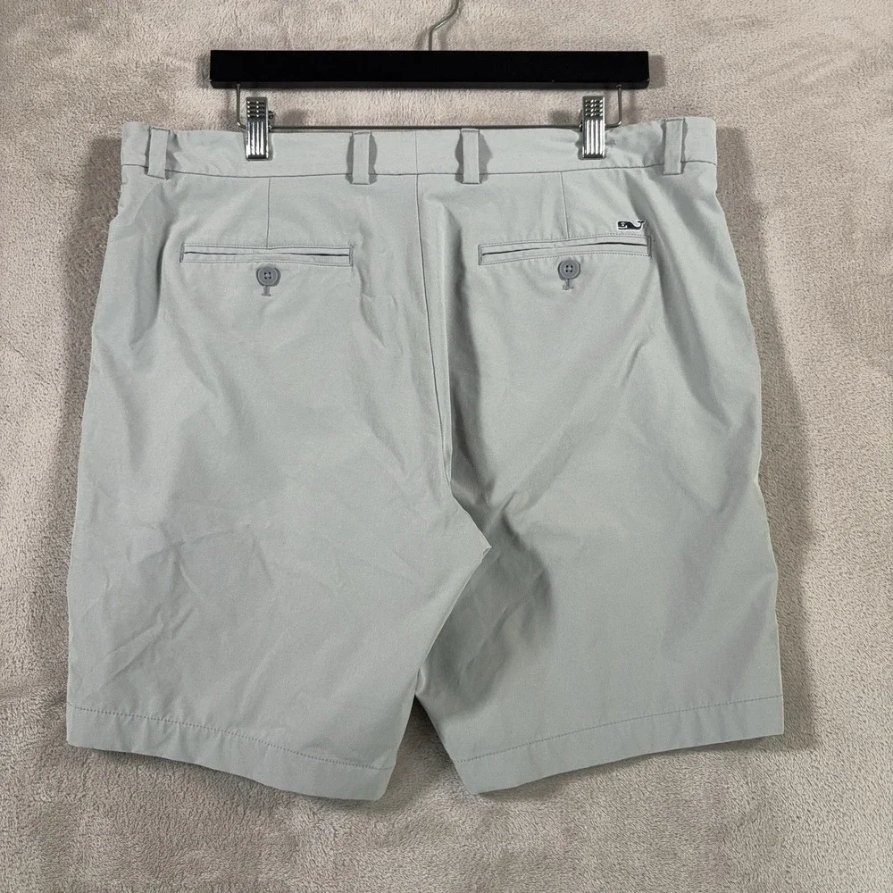 Vineyard Vines Bleeker Shorts Mens 35 Gray Performance Stretch Golf Chino